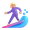woman surfing